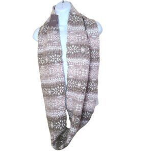 J Jill Womens OSFA Infinity Scarf Oatmeal Beige Recycled Polyester Spandex NWT